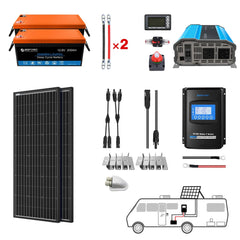 ACOPOWER 200Ah Battery 200W Solar Power System - Green Vista Living