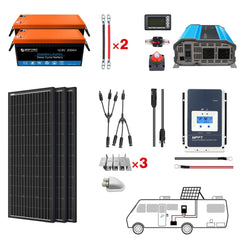 ACOPOWER 200Ah Battery 200W Solar Power System - Green Vista Living