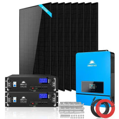 Off-Grid Solar Kit 8000W 48VDC 120V/240V LifePo4 10.24KWH Lithium Battery 8 X 415 Watts Solar Panels SGR-8K10E - Green Vista Living