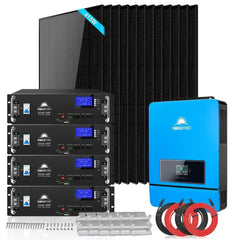 Off Grid Solar Kit 12 X 415 Watts Solar Panels 4 X 5.12kwh Lithium Battery 8000W Solar Inverter 48VDC 120V/240V SGM-8K20 - Green Vista Living