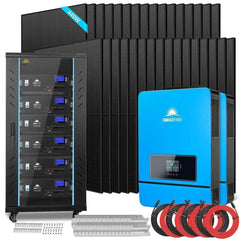 Off Grid Solar Kit 20Kw 48VDC 120v/240v 30.72kwh Lithium Battery 32 X 450 Watts Solar Panels SGR-20K30E - Green Vista Living