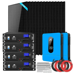 Off-Grid Solar Kit 13000W 48VDC 120V/240V 20.48KWH Lithium Battery 14 X 415 Watts Solar Panels SGR-13KM - Green Vista Living