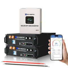 Off Grid Home Power Bundle | 5kW Inverter with 48V 100AH Server Rack Battery Eco-Worthy