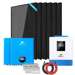 Off-Grid Solar Kit 5000W 48VDC 120V 10.24KWH PowerWall Lithium Battery 6 X 370 Watts Solar Panels SGM-5K10M - Green Vista Living