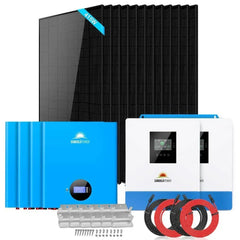 Off Grid Solar Kit 10000W 48VDC 120VAC/240V 20.48KWH Powerwall Lithium Battery 12 X 415 Watts Solar Panels SGM-10M2T - Green Vista Living