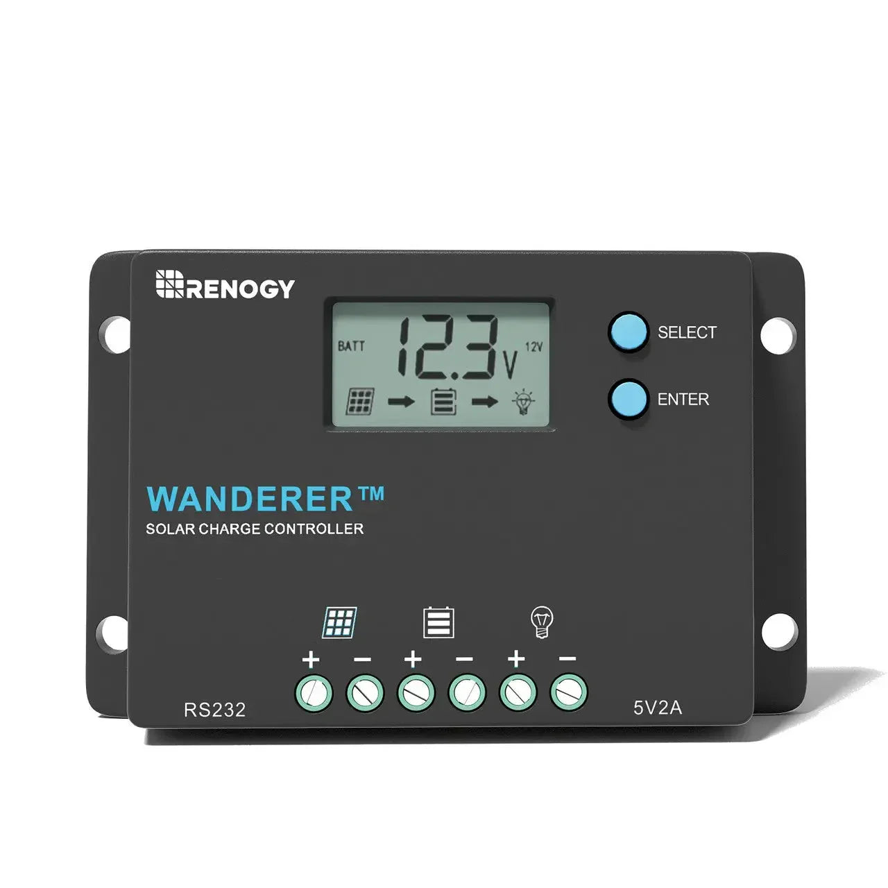 Renogy Wanderer 10A PWM Charge Controller - Green Vista Living