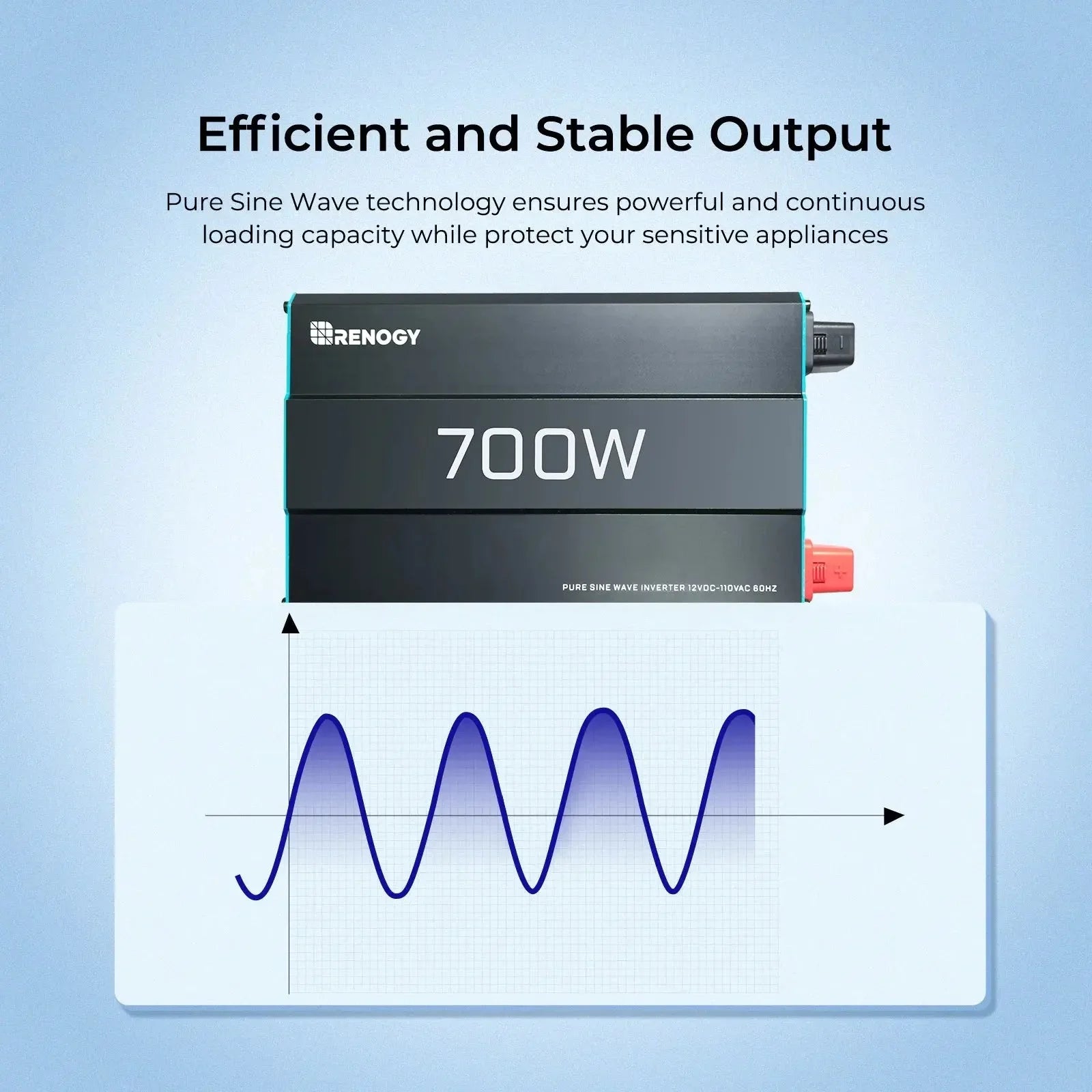 700W 12V Pure Sine Wave Inverter - Green Vista Living