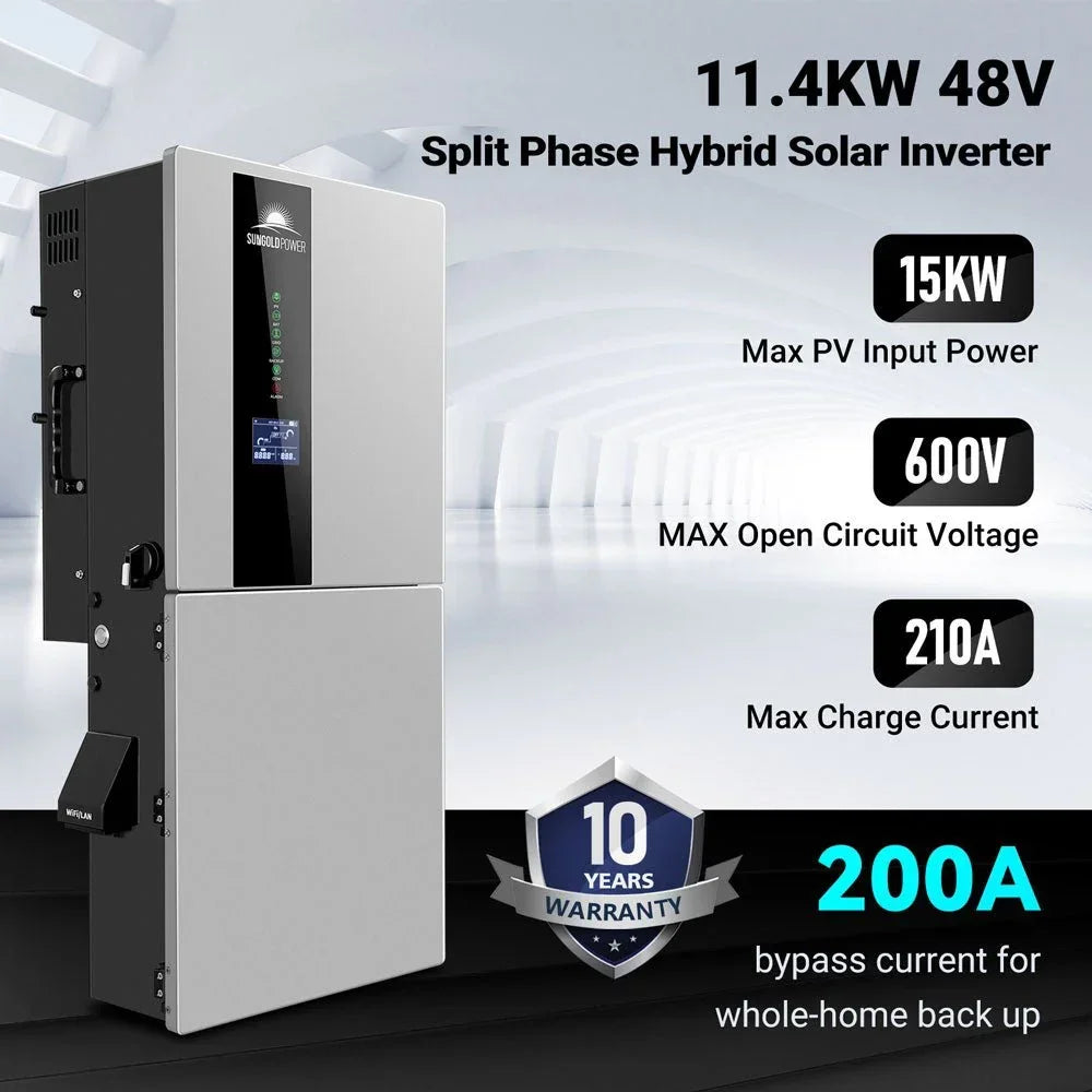 Sungold Power 11.4kW 48V Split Phase Hybrid Solar Inverter SGN-11K15PRO - Green Vista Living