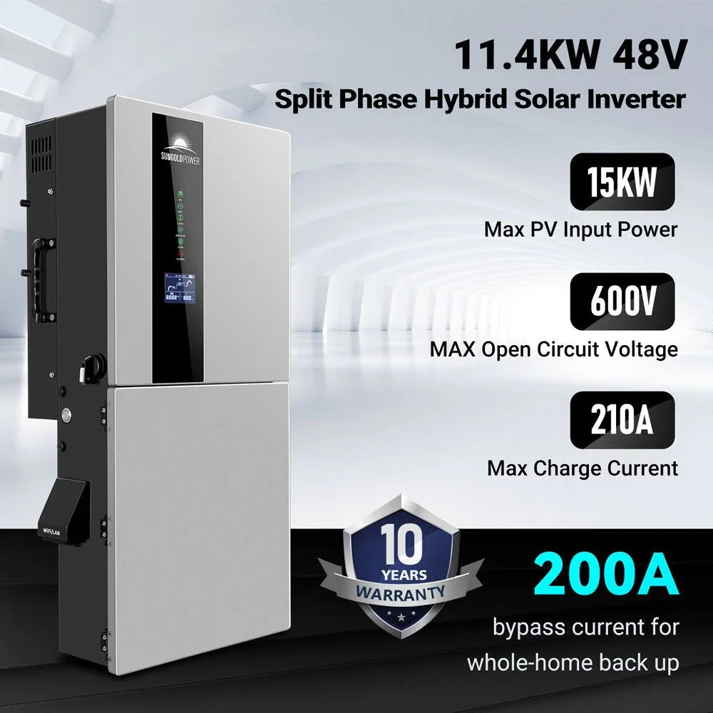 Sungold Power 11.4kW 48V Split Phase Hybrid Solar Inverter SGN-11K15PRO - Green Vista Living