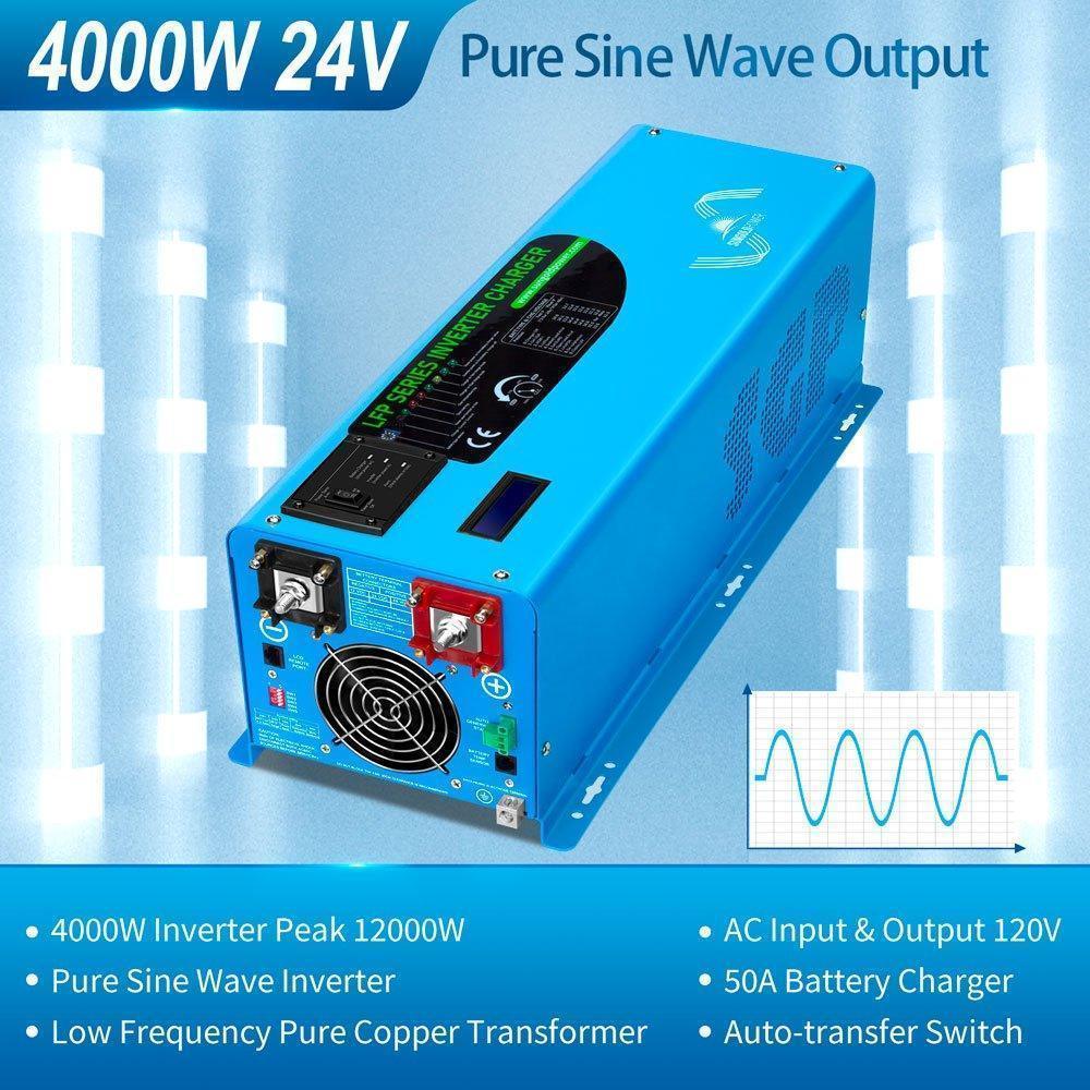 Sungold Power 4000W DC 24V Pure Sine Wave Inverter With Charger - Green Vista Living