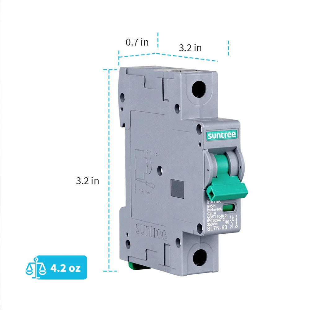Renogy 10A/16A/32A/50A/63A 1P DC Miniature Circuit Breaker - Green Vista Living