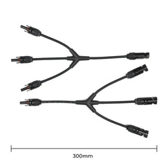 Solar Connectors M Branch Parallel Adapter Cable MMMF+FFFM Pair - Green Vista Living