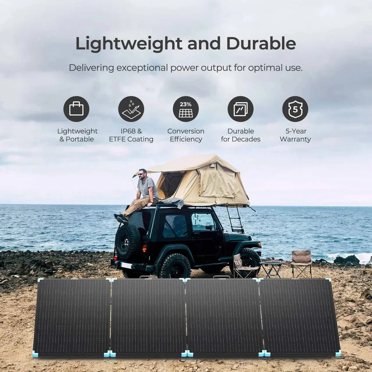 Solar Suitcase 220W Lightweight Portable Solar Panel - Green Vista Living