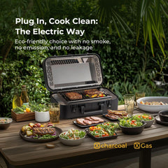 BougeRV Compact Outdoor Portable Electric Barbecue Grill - Green Vista Living