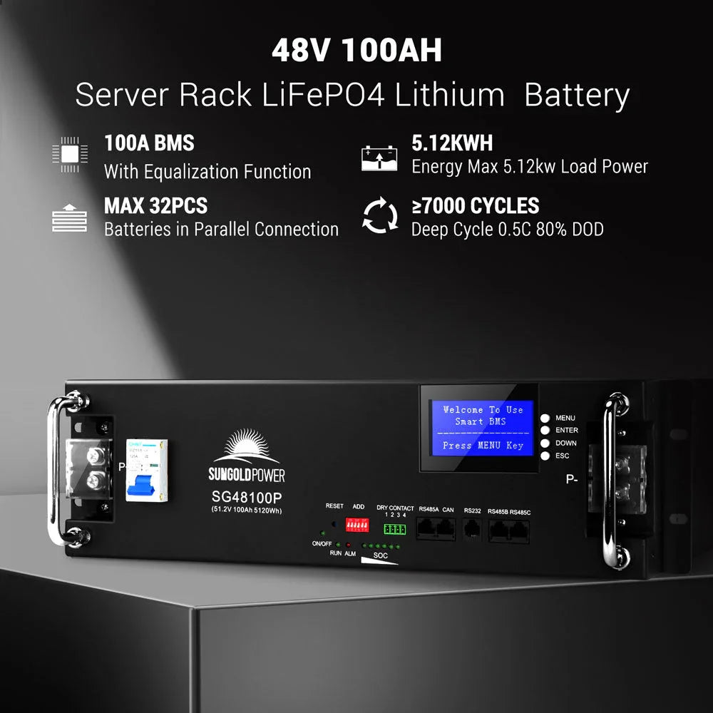 Off-Grid Solar Kit 10KW 48VDC 120V/240V LifePo4 20.48KWH Lithium Battery 12 X 450 Watts Solar Panels SGR-10K20E - Green Vista Living
