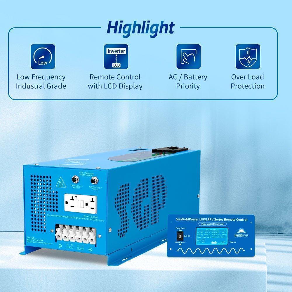 Sungold Power 2000W DC 12V Pure Sine Wave Inverter With Charger - Green Vista Living