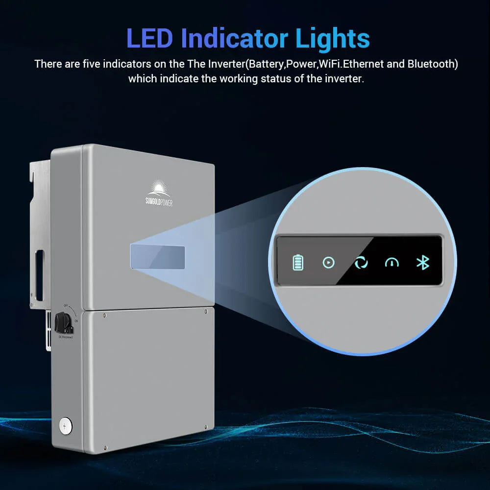Sungold Power High Voltage 11.4KW Hybrid Split Phase Inverter with APS Transmitter SG11.4KHB-HV - Green Vista Living
