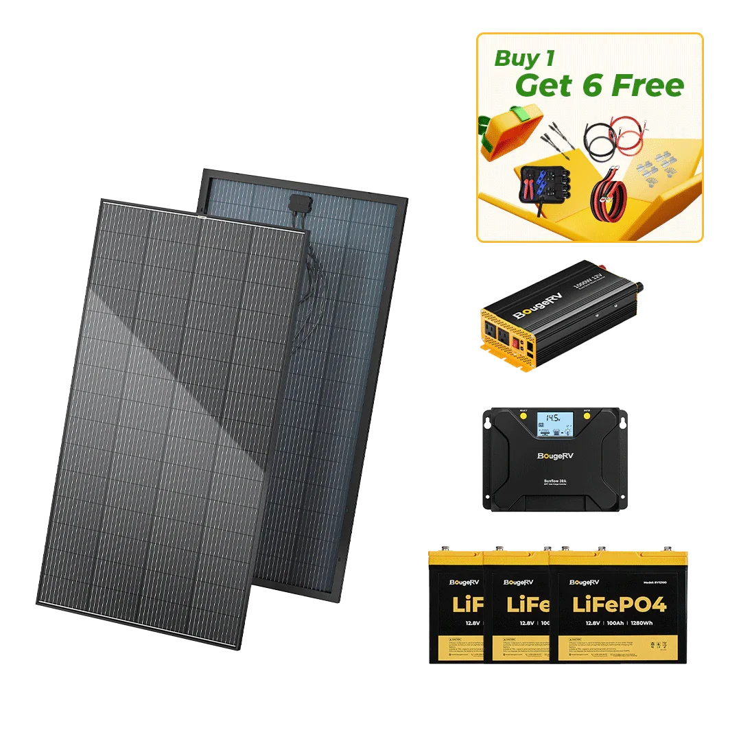 BougeRV 12V 600W High Watt Rigid Solar System Kit - Green Vista Living