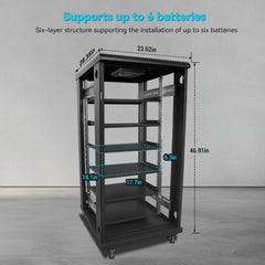 Sungold Power Enclosed Battery Cabinet 6 Slot with Bus Bar for SG48100P/ SGH48100T - Green Vista Living