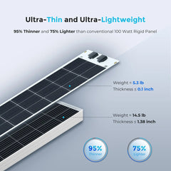 Renogy Flexible 100W 12V Monocrystalline Solar Panel