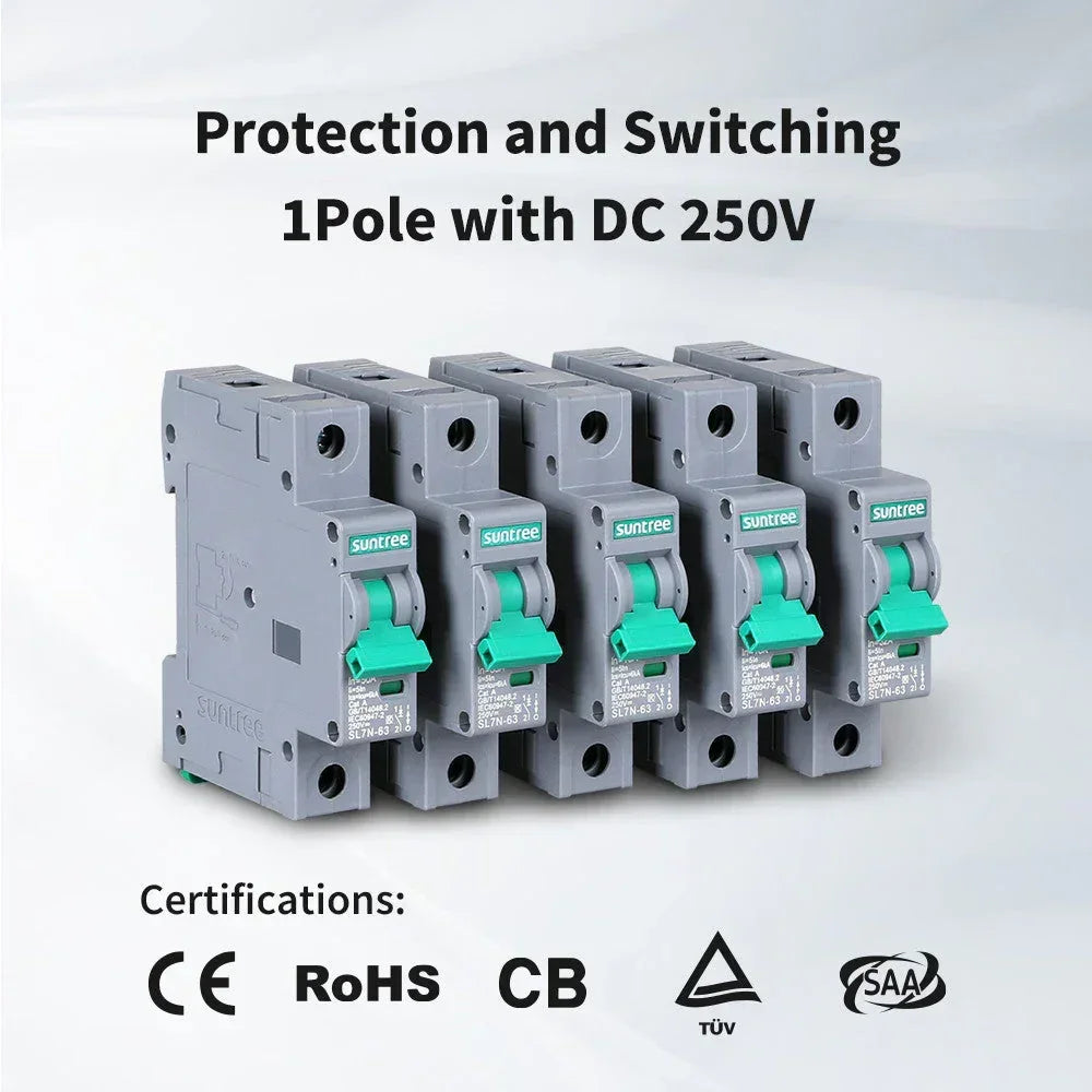 Renogy 10A/16A/32A/50A/63A 1P DC Miniature Circuit Breaker - Green Vista Living