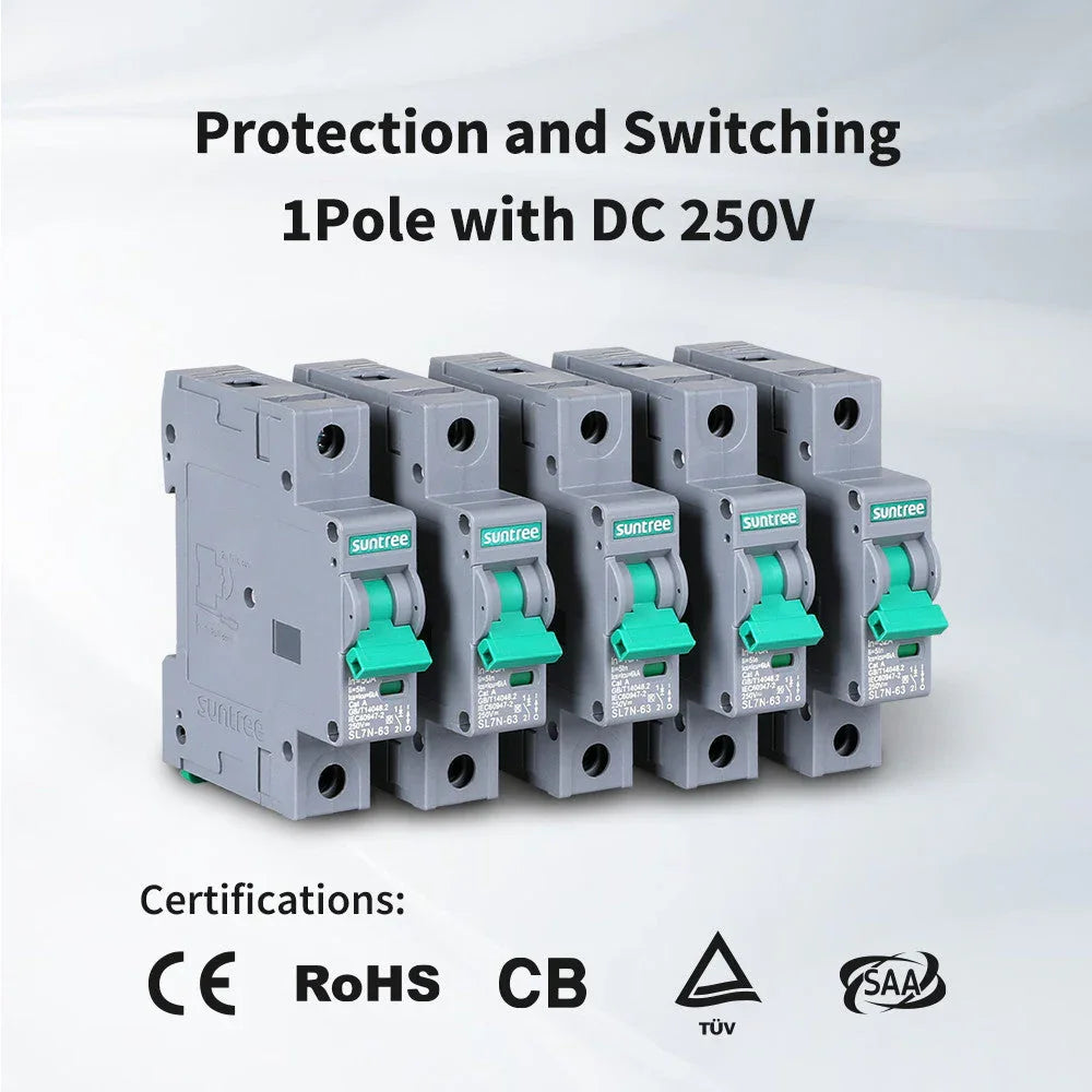 Renogy 10A/16A/32A/50A/63A 1P DC Miniature Circuit Breaker - Green Vista Living
