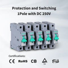 Renogy 10A/16A/32A/50A/63A 1P DC Miniature Circuit Breaker
