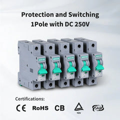 Renogy 10A/16A/32A/50A/63A 1P DC Miniature Circuit Breaker - Green Vista Living