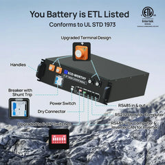 Eco-Worthy 2340W 48V (12×195W) Complete MPPT Off-Grid Solar Kit | 5kW Inverter + 48V 100Ah Rack Battery - Green Vista Living