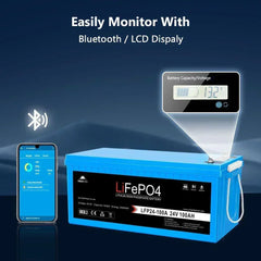 Sungold Power 24V 100Ah LiFePo4 Deep Cycle Lithium Battery Bluetooth Self-Heating / IP65 - Green Vista Living