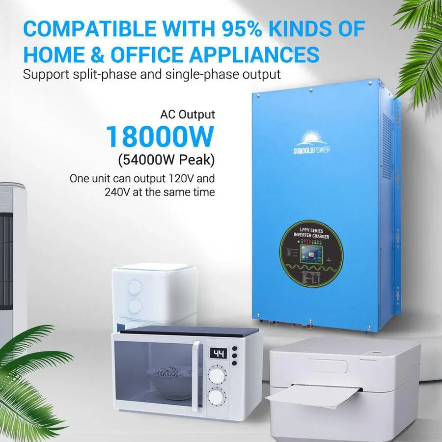 Sungold Power 18KW 48V Split Phase Pure Sine Wave inverter Charger - Green Vista Living