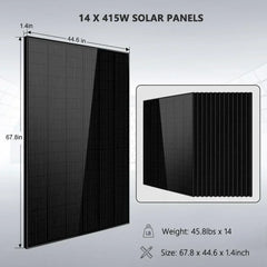 Off-Grid Solar Kit 13000W 48VDC 120V/240V 20.48KWH Lithium Battery 14 X 415 Watts Solar Panels SGR-13KM - Green Vista Living
