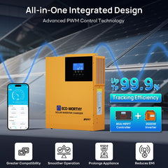 Eco-Worthy 1560W 48V (8×195W) Complete Off-Grid Solar Kit | 3.5kW Inverter + 48V 100Ah Rack Battery