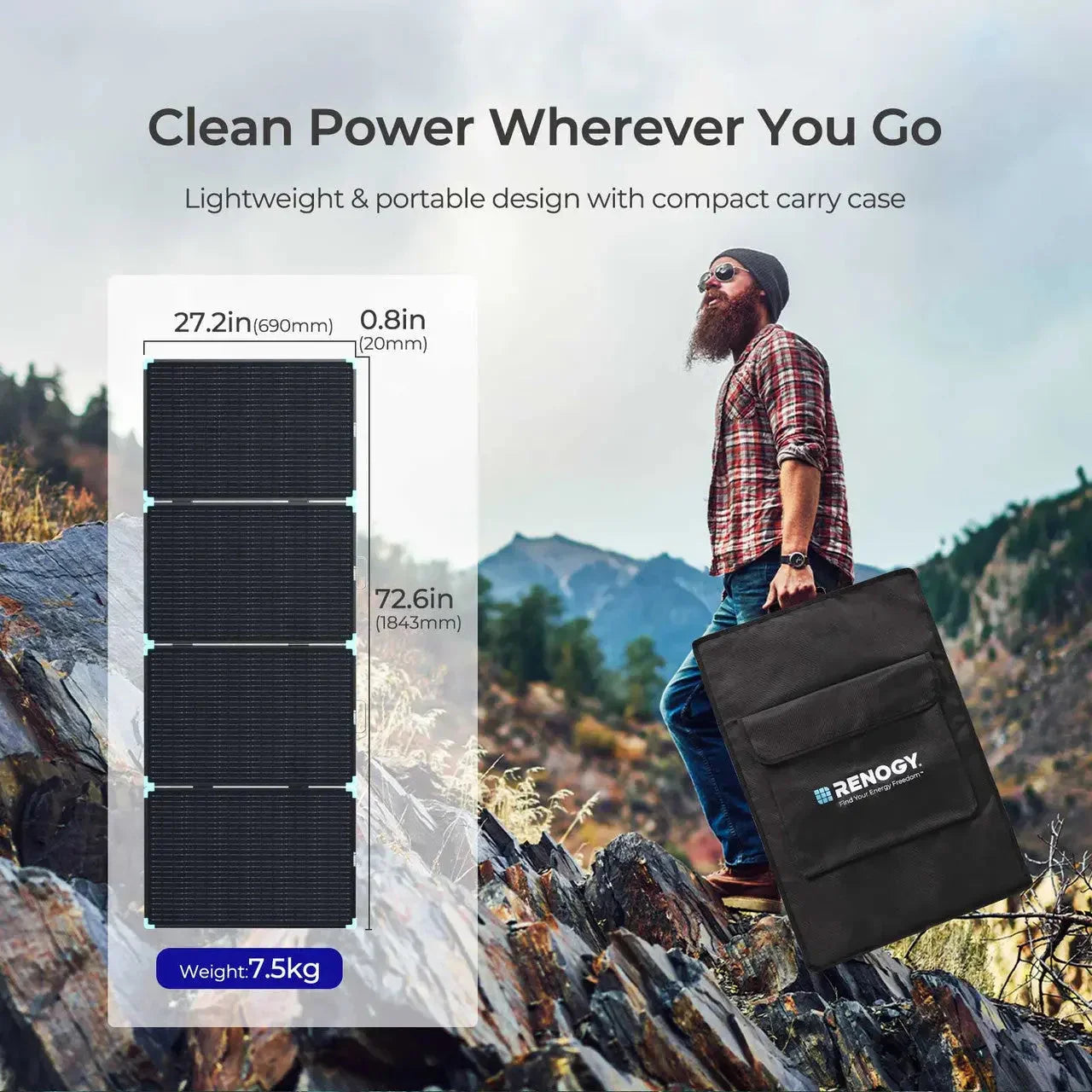 Solar Suitcase 220W Lightweight Portable Solar Panel - Green Vista Living