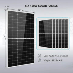 Solar Kit 5000W 48V 120V output 10.24KWH Lithium Battery 2700 Watt Solar Panel SGK-5PRO - Green Vista Living