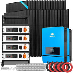 Off Grid Solar Kit 16KW 48VDC 120V/240V 25.6KWH LITHIUM BATTERY 32 X 415 Watts Solar Panels SGR-16K25E - Green Vista Living