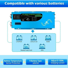 Sungold Power 3000W DC 12V Pure Sine Wave Inverter With Charger - Green Vista Living