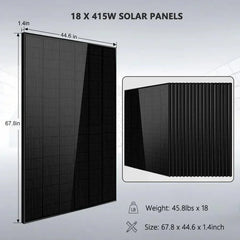 Off-Grid Solar Kit 18000W 48VDC 120V/240V 30.72KWH Lithium Battery 20 X 415 Watts Solar Panels SGR-18K20E - Green Vista Living