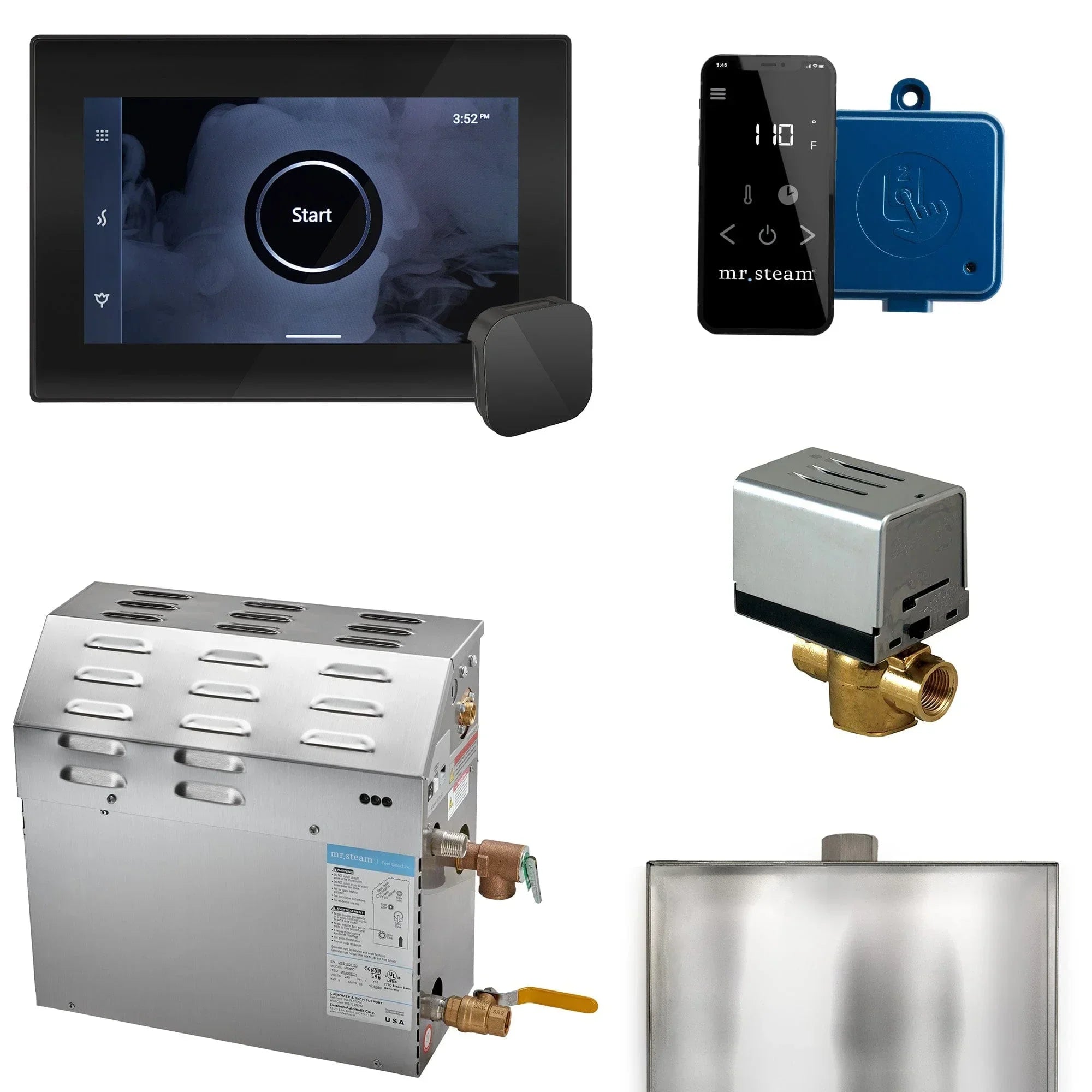 Mr. Steam MS (XButler) 6 kW (6000 W) Steam Shower Generator Package with iSteamX Control - Green Vista Living