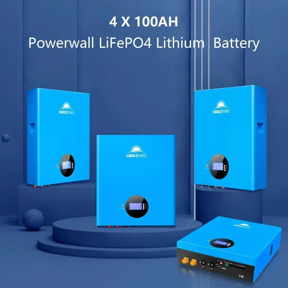 Off Grid Solar Kit 10 X 550 Watts Solar Panels 4 X 5.12KWh Powerwall Lithium Battery 10KW Solar Inverter 48vdc 120v/240v SGM-10K20 - Green Vista Living