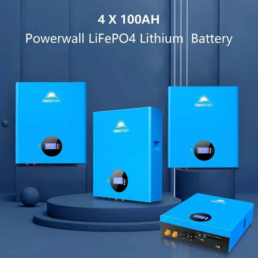 Off Grid Solar Kit 10000W 48VDC 120VAC/240V 20.48KWH Powerwall Lithium Battery 12 X 415 Watts Solar Panels SGM-10M2T - Green Vista Living