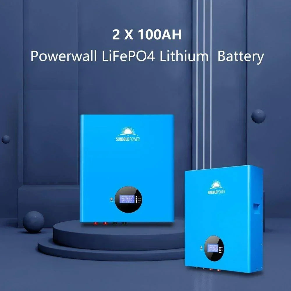 Off-Grid Solar Kit 5000W 48VDC 120V 10.24KWH PowerWall Lithium Battery 6 X 370 Watts Solar Panels SGM-5K10M - Green Vista Living