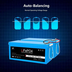Sungold Power 24V 100Ah LiFePo4 Deep Cycle Lithium Battery Bluetooth Self-Heating / IP65 - Green Vista Living