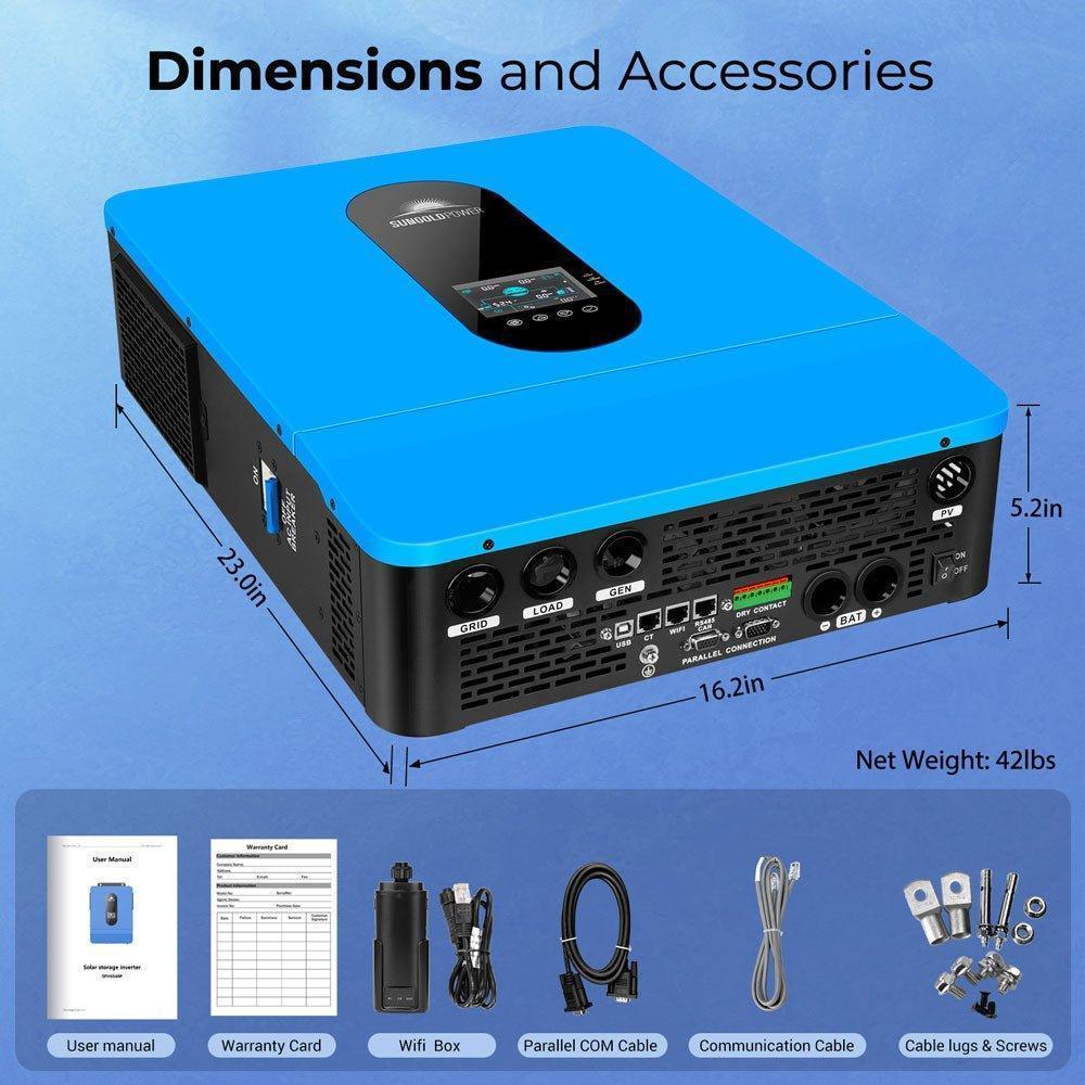 Sungold Power 13000W 48V Solar Charge Inverter Split Phase + Wifi Monitor (2 Units Parallel) - Green Vista Living