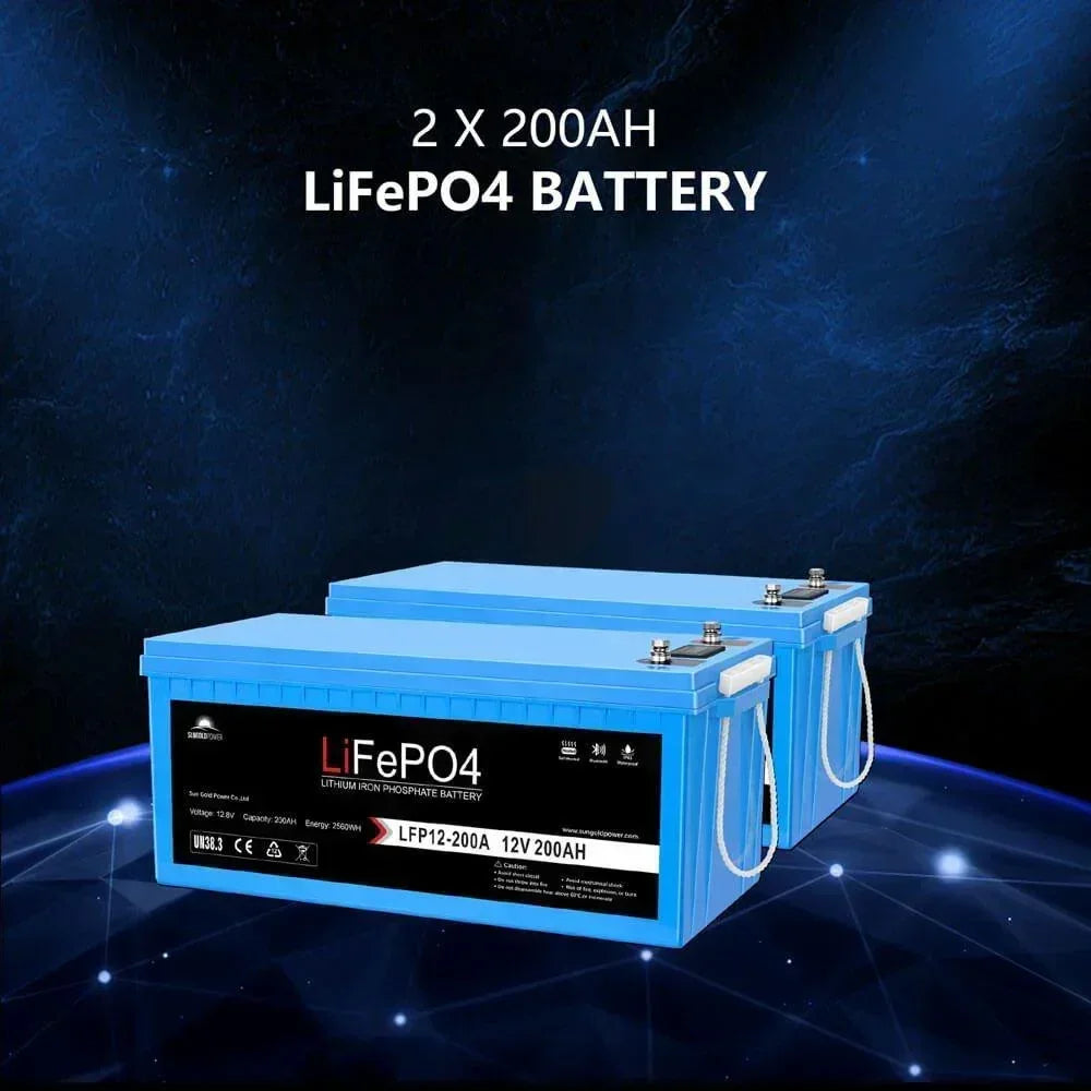 Off Grid Solar Kit 4000W Inverter 12VDC 120V/240V Battery 1200 Watt Solar Back Up SGK-PR4S - Green Vista Living