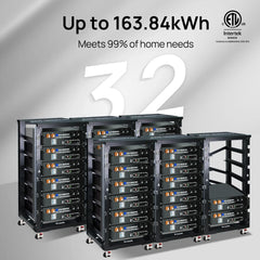 ECO-WORTHY 48V 100Ah Server Rack Battery | 5.12kWh V3 Lithium Battery | UL1973 | UL9540A | CEC Eco-Worthy