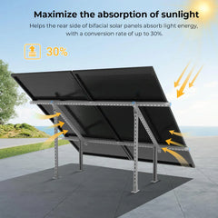 Sungold Power Modular & Expandable Ground Mount Brackets for 2× 400W–590W Solar Panels - Green Vista Living