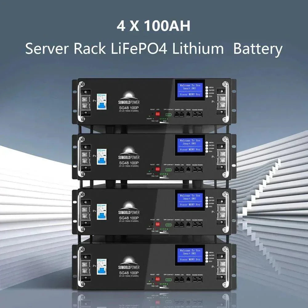 Off-Grid Solar Kit 8000W 48VDC 120V/240V LifePo4 10.24KWH Lithium Battery 8 X 415 Watts Solar Panels SGR-8K10E - Green Vista Living