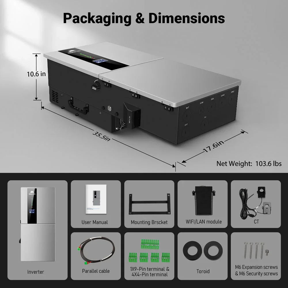 Sungold Power 11.4kW 48V Split Phase Hybrid Solar Inverter SGN-11K15PRO - Green Vista Living
