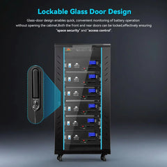 Sungold Power Enclosed Battery Cabinet 6 Slot with Bus Bar for SG48100P/ SGH48100T - Green Vista Living